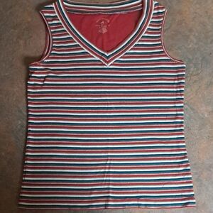 White Stag Red and Blue Striped Tank Top